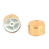 Uxcell a14100700ux0858 Knurled Shaft Potentiometer Control Knobs, 17 mm x 30 mm, 2 Piece, Rotary Buttons 6 mm Diameter