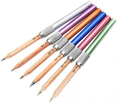Nalmatoionme Creative Metal Adjustable Pencil Extender Lengthener Holder 5pcs