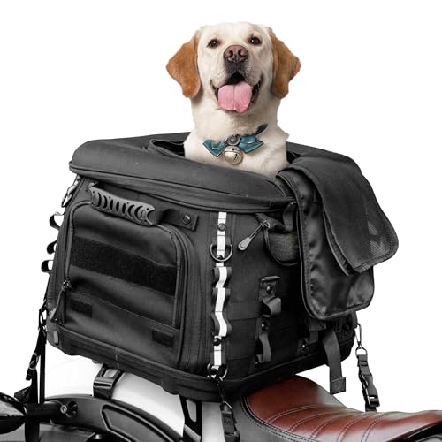 Goldfire Motorcycle Dog/Cat Carrier, Portable Pet Carrier Voyagers Dog Carrier Crate for Street...