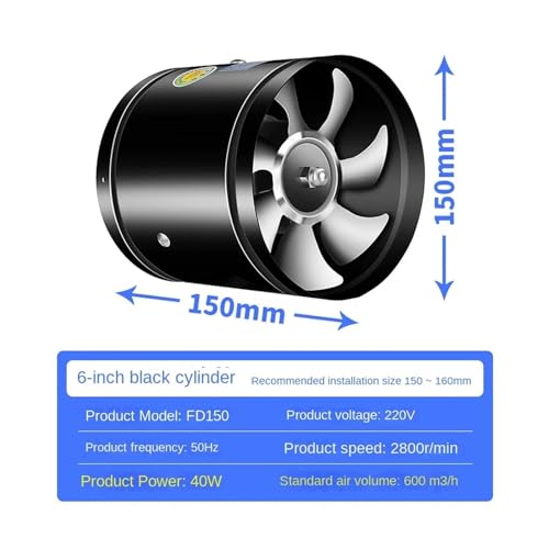 Extracteur d'air 150mm pour conduit afin de stopper les odeurs