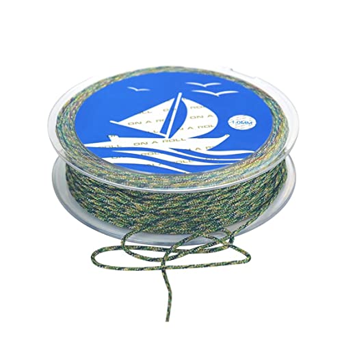 Hilo de jade de oro multicolor 1 mm cordón de cinco colores para macramé 7