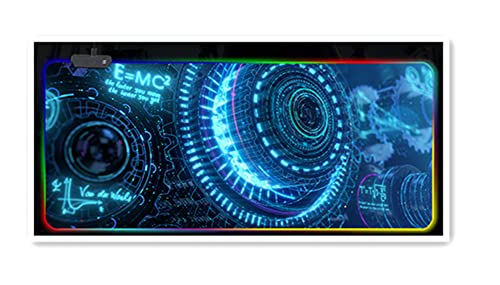 ゲーミングマウスパッド 発光マウスパッド 大型 防水 デスクマット おしゃれ 清潔しやすい デスクパッド 滑り止め ゴムベースマウスパッド 仕事 ゲーム オフィス ホーム用 男女兼用?各種図案? (A-38,250*300MM)