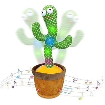 Dancing Cactus Toy, Green, Musical, Singing and Dancing, Interactive Plush, Battery Powered