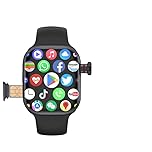 JINSHANGZI 2024 CD99 AMOLED Smart Watch Men Women 4G SIM Card Wifi Cellular GPS NFC Smartwatch Series 9 Android 8.1 Rotating Camera Sport Watch (Eurasian Black,2+32G)