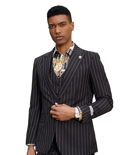 Stacy Adams Men's Mars Vested 3 Piece Suit3