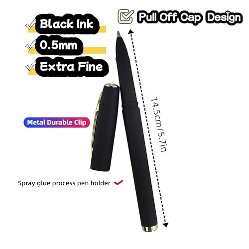 Fengtaiyuan Bolígrafos de Gel con Tapa 0.5mm Negro Pack 18 miniatura 2