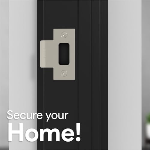 Image of Mega Handles T-Strike Door Plate - Durable Door Strike Plate, Silver Strike Plates for Interior Doors