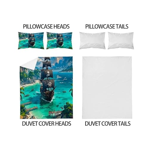 Housse de couette Navigation imprimé 3D pour chambre d'enfants