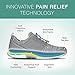 Orthofeet Women's Orthopedic Grey Knit Francis No-Tie Sneakers, Size 9