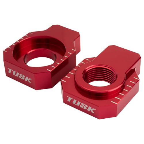 Tusk Racing Axle Blocks Red Compatible with Beta 300 RR 2013-2024