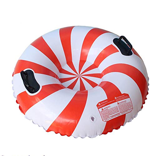 SLHLAWWE 120CM Aufblasbarer Schneeschlitten Winter Rodel Schneeschlauch Kinder Leichter Pull Rodeln Eisfischen Verdicken PVC Material Schlitten Spielplatz Skireifen(Color:90cm D) Cover