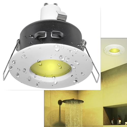 Planetitaly Faretto led box doccia 6W bagno turco cromoterapia IP65 GU10 lampada RGBW 6000K