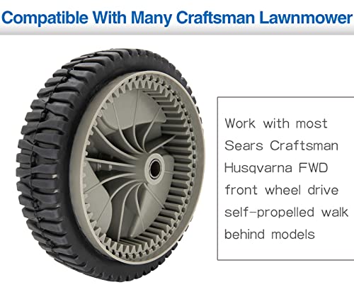 583719501 194231X460 Front Drive Wheels Compatible For Craftsman Lawn Mower Wheels For Craftsman Husqvarna & Hu Front Wheel Drive Self Propelled Lawn Mower (2Pcs) #TOP5