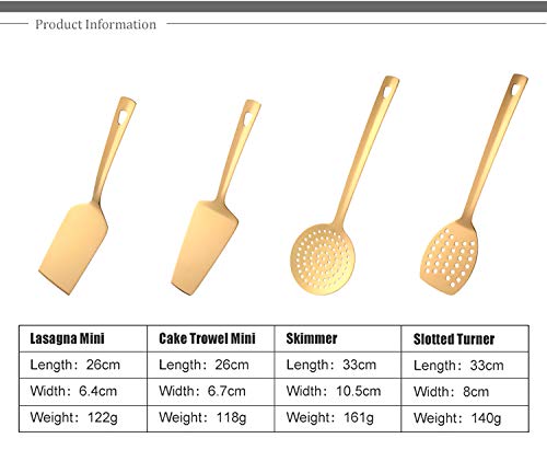 Kitchen Utensil Set 12 Pieces Stainless Steel Kitchen Utensils Titanium Gold Kitchen Accessories Cookware Set - Image 3