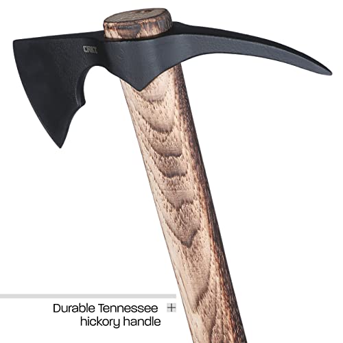 CRKT ODR Axe: Outdoor Survival T-Hawk, 1055 Carbon Steel Axe Head with Spike, Tennessee Hickory Handle 2753 - Thumbnail 4