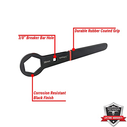 Pit Posse Pp2585 - Motorcycle Tool - Rear Axle Steering Stem Wrench 36Mm - Harley Davidson - Buell - Customized For Harley - Durable Grip - Made Of Hardened Vanadium #TOP5