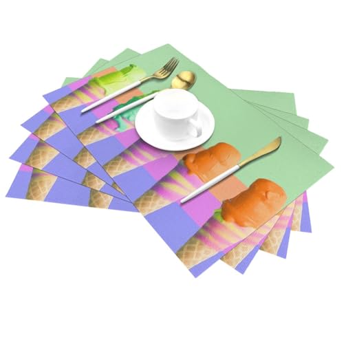 Set de table arc-en-ciel pour décorer la cuisine intérieure et extérieure
