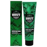 Brut Tattoo Care Lotion 24 Hour Moisturization - Lotion for Tattoos - Enhances Color Vibrancy - Tattoo Lotion Aftercare - Absorbs Quickly - 3.5 oz