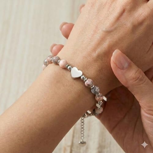 Image of Graduation & Back to School Gifts for Girls, Natural Stone Beaded Bracelet with Inspirational Quote Card, Jewelry for Daughter Granddaughter Niece Student
