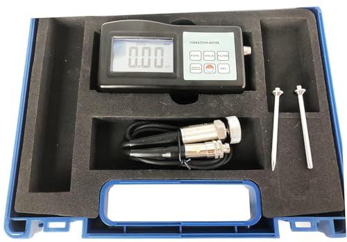 ポータブル振動計 振動検出器 と 測定パラメータ 速度 加速度 変位 回転数 周波数 液晶LCD表示 運動機械の不均衡と偏りの検出 周期運動の測定用 低電圧警告 圧電式振動センサー