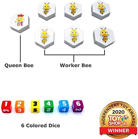 Bee Genius - Award Winner Puzzle Family Board Game for Ages 3+ Kids. 46,656 Possible Solutions to Help The Queen Bee & Worker Bees Build Their Honeycomb by Filling in Colored Shapes! 3 41PSOf545tL. AC