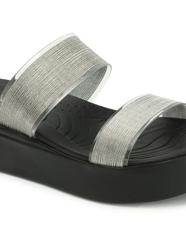 Image of Elle Women Comfortable Flat Round Toe Slip On fashion Sandal for Daily use, Office use, Casual use