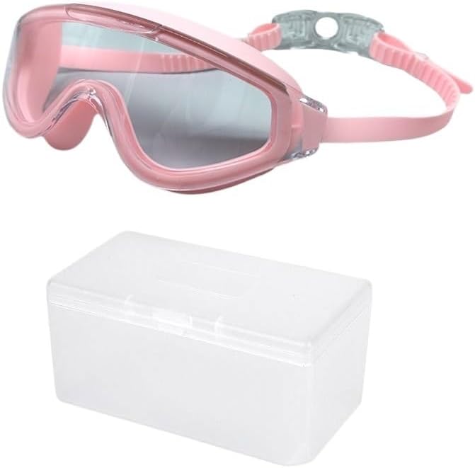 Women's Large Frame Swimming Goggles Waterproof Anti-fog Earplugs