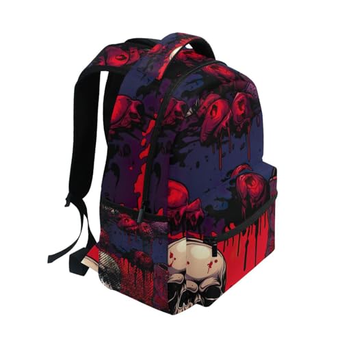 Sac à dos informatique crâne imperméable multipoche de 16 pouces - 2
