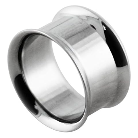 18MM 316L Surgical Steel Double Flared Tunnel Ear Piercing Cover