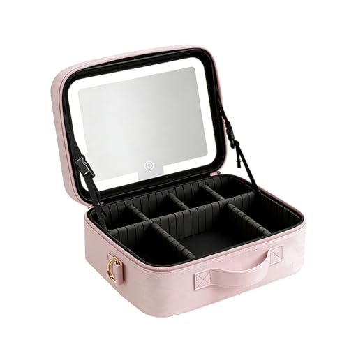 Trousse de maquillage avec miroir lumière LED pour ne plus jamais manquer d'espace ni de clarté