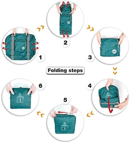 Miniatura 7 de WANDF for Spirit Airlines - Bolsa de viaje plegable de 18 pulgadas, bolsa de transporte para mujeres y niñas