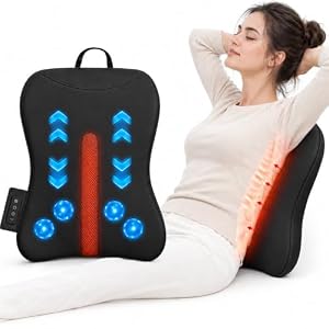 JCOTTON Rückenmassagegerät mit Wärme, 4D Shiatsu-Knetmassage, kabellos