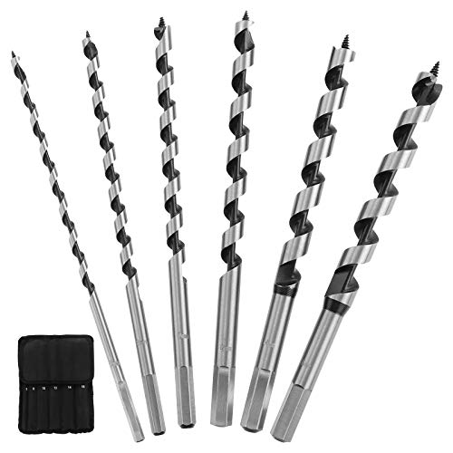 Ocr 6Pcs Auger Bit, 9" Extra Long Drill Bit 6/8/10/12/14/16Mm Hexagonal Shank Augers Drill Bits Power Tool For Soft And Hard Wood, Plastic, Drywall And Composite Materials #TOP1