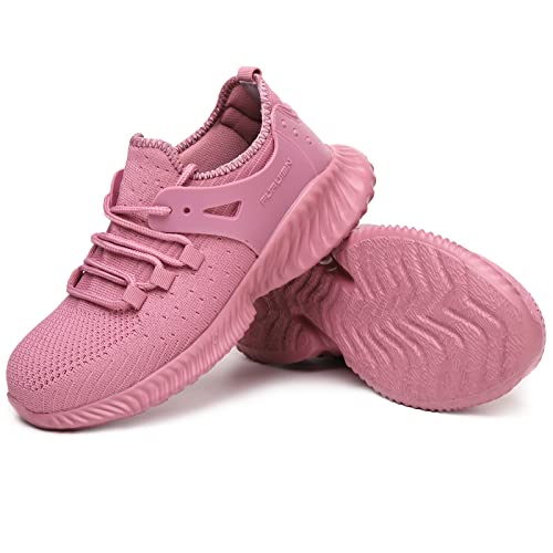 Drrhino Steel Toe Shoes For Women Super Lightweight Safety Sneakers Puncture Proof Composite Toe Sneakers Indestructible Slip Resistant Work Shoes Pink #TOP4