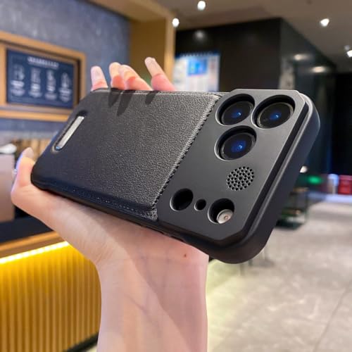 Étui en cuir magnétique iPhone 15 Pro Max pour le quotidien