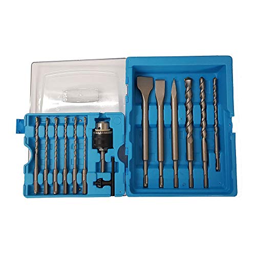 Gamma Ferramentas Kit De Acessórios Para Martelete Perfurador Rompedor Sds Plus G19533Ac Azul