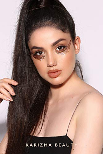 Karizma Holographic Rose Gold Glitter. 10G Chunky Face Glitter, Hair Glitter, Eye Glitter And Body Glitter For Women. Rave Glitter, Festival Accessories, Cosmetic Glitter Makeup. Loose Glitter Set #TOP4