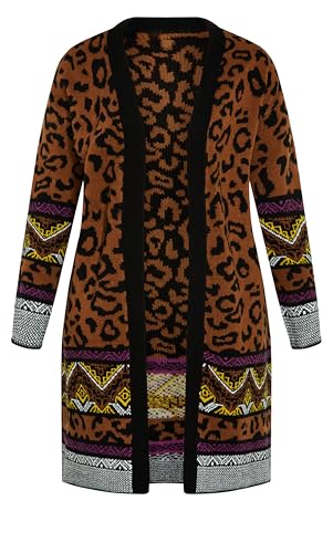 Image of Zim and Zoe Women's Zim&Zoe Plus Size Coatigan Lori Animal