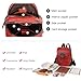 Zhuoliang Small Travel backpack purse for women Genuine Leather Anti Theft Backpack with USB Charging Port Fashion Vintage Embossed Totem Backpacks Red
