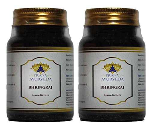 BHRINGRAJ Comprimés 500 mg - L'herbe ayurvédique Eclipta alba favorise des cheveux plus sains, plus volumineux et plus brillants (2 paquets de 90 comprimés chacun) Cover