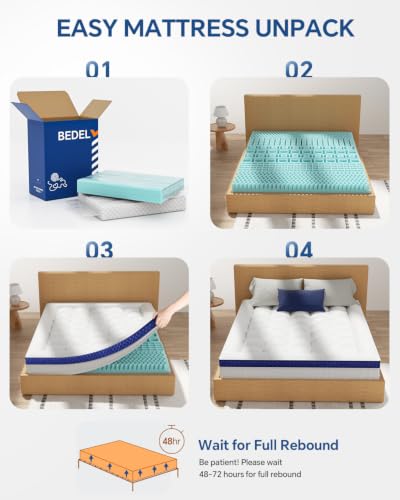 BEDELITE Dual Layer 4 Inch Twin Size Memory Foam Mattress Topper - image 6