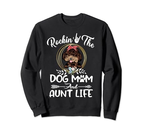 Poodle Rocking The Dog Mom and Aunt Life Mothers Day Felpa