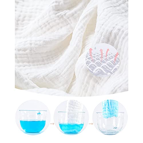 Konssy Muslin Baby Burp Cloths Sets For Unisex- 6 Pack Large 100% Cotton Burping Clothes For Newborn，Baby Girls And Boys #TOP3