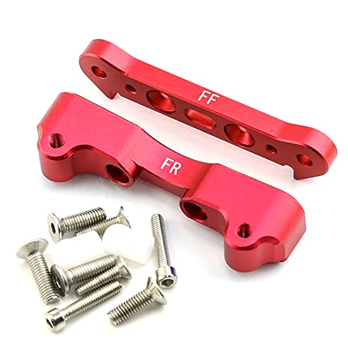Suspension Mount Hanger Lower Arm Mount Set Front Alum Alloy 2pcs w/Steel Hinge Pin 5x96mm 2pcs for 1/5 Arrma Kraton 8S Outcast 8S ARA330556 ARA330594 ARA330581 Upgrade Parts (Red)