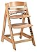 Trona roba 'Sit Up Click', utilizable como trona para bebé y como la silla juvenil,innovador cierre de clic, en madera maciza, color madera natural.