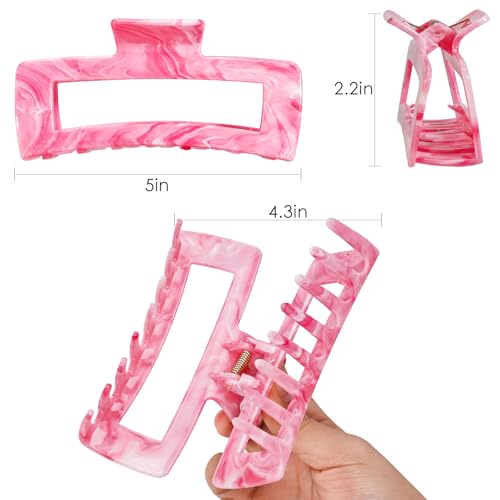 SHINLEA 3Pcs Hair Claw Clips for Women, 5 Inch Non slip Large Claw Clip - image 6