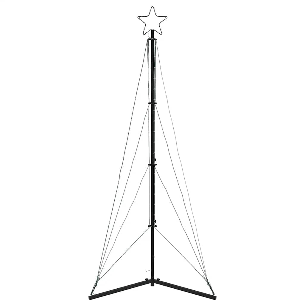 Choinka LED 182 cm, 363 ciepłe białe światło, 8 efektów, IP44, do użytku wewnątrz i na zewnątrz, składana, sztuczna choinka z gwiazdą, łatwy montaż, świąteczna dekoracja