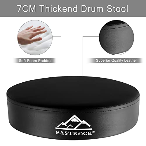 Image of EASTROCK Drum Throne,Padded Drum Seat Drumming Stools with Anti-Slip Feet for Adults and Kids Drummers (Black Upgrade)