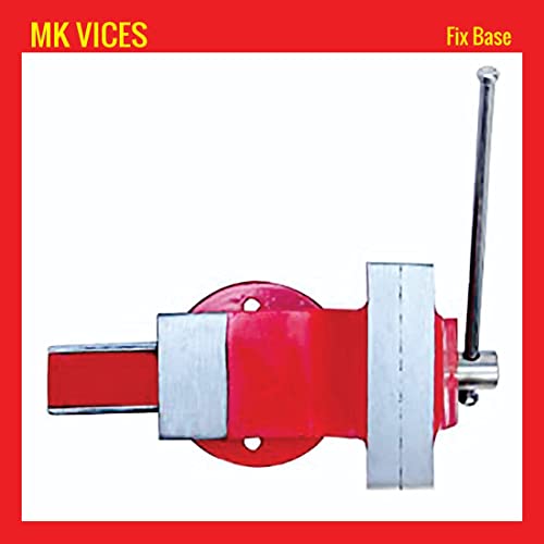 Image of Mk Germany base(6inches) professional heavy steel Iron Bench Vice Fixed Base, Red (152mm)