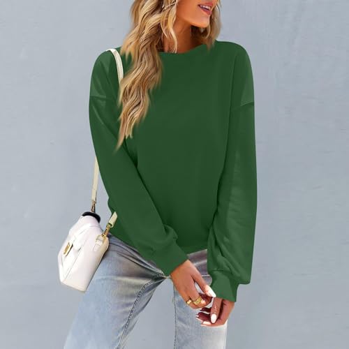 Image of Women Crew Neck Sweatshirts Fall Casual Oversized Sweat Shirts Long Sleeve Cute Preppy Sweatshirt Comfort Pullover